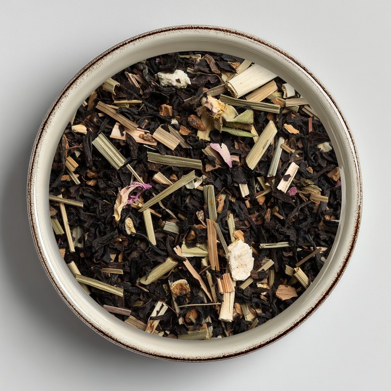 Thé noir bio Douceur d'Hiver (cannelle-citronnelle-écorces d'orange)