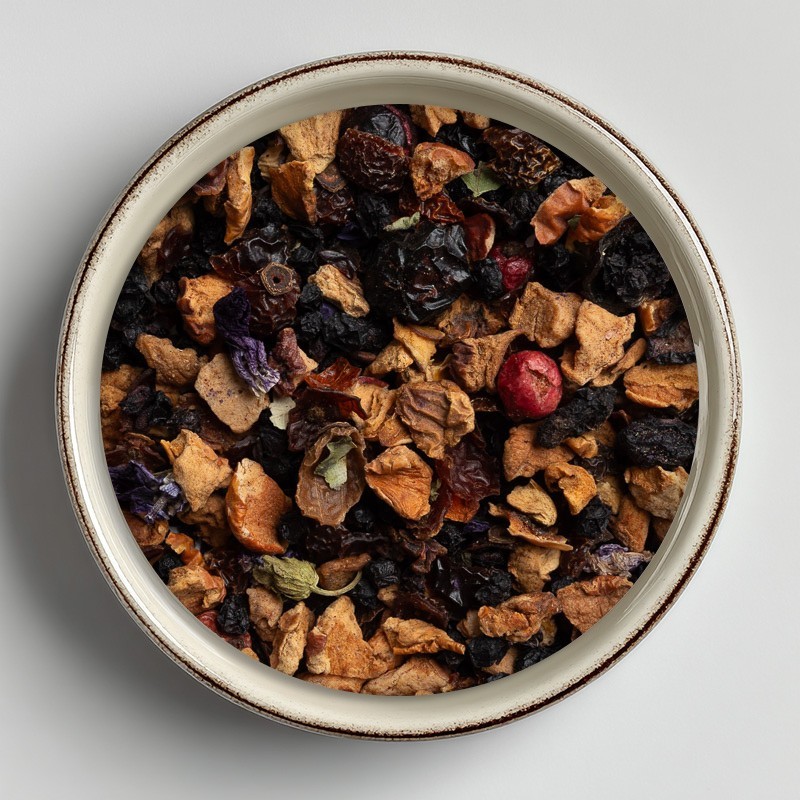 Tisane bio Promenade dans les Bois (pomme-baie de sureau)