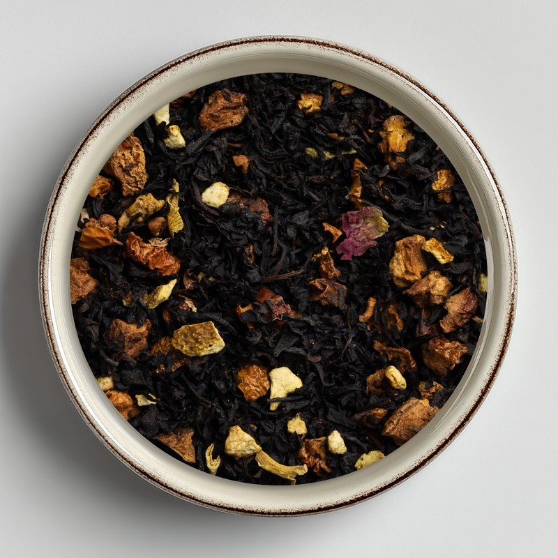 Thé noir bio Magie de Noël (pomme-orange-cannelle)